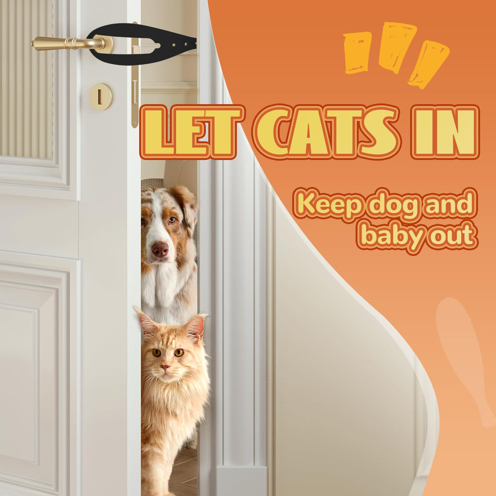 TGIOW cat door latch demonstrates easy one-handed use for quick access and convenience.