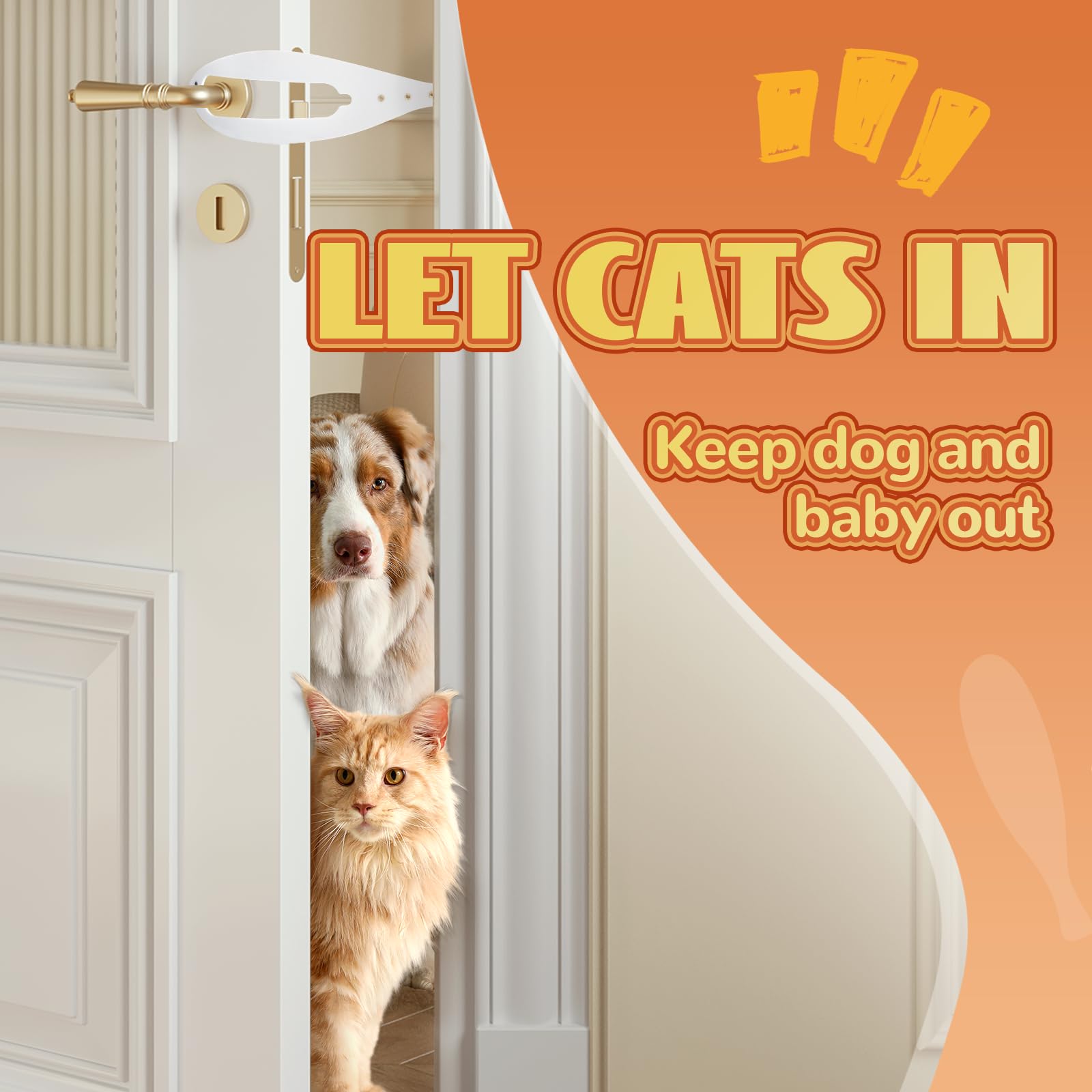 TGIOW bloqueo-puerta-gato-anti-perro, mantiene zonas sensibles seguras
