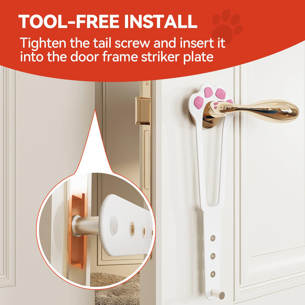 TGIOW cat door latch prevents dogs from reaching litter box
