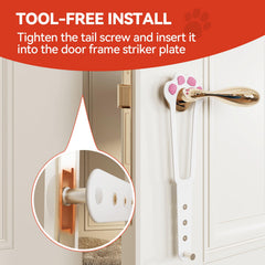 TGIOW cat door latch prevents dogs from reaching litter box