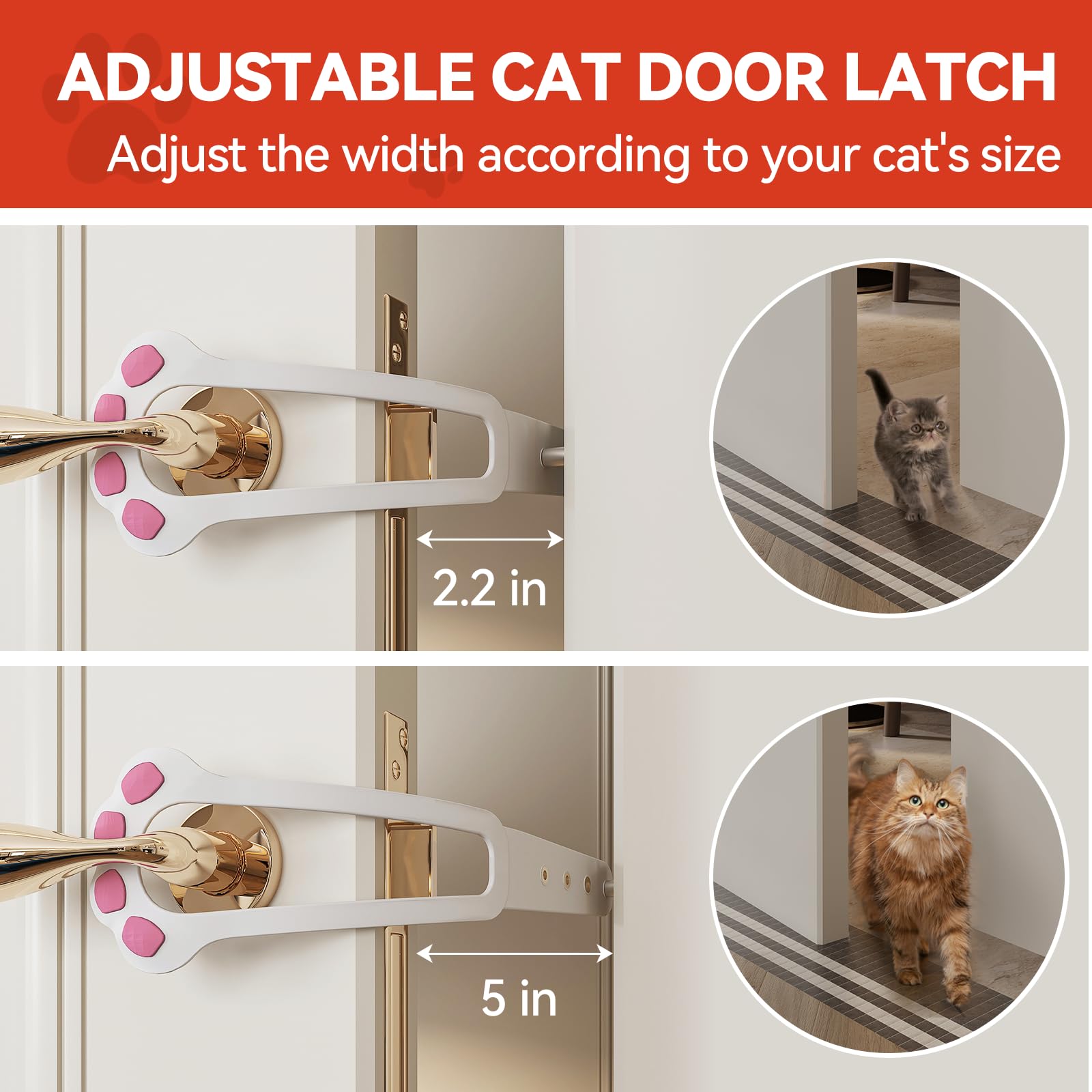 TGIOW cat door latch in action keeps pets confident entering rooms