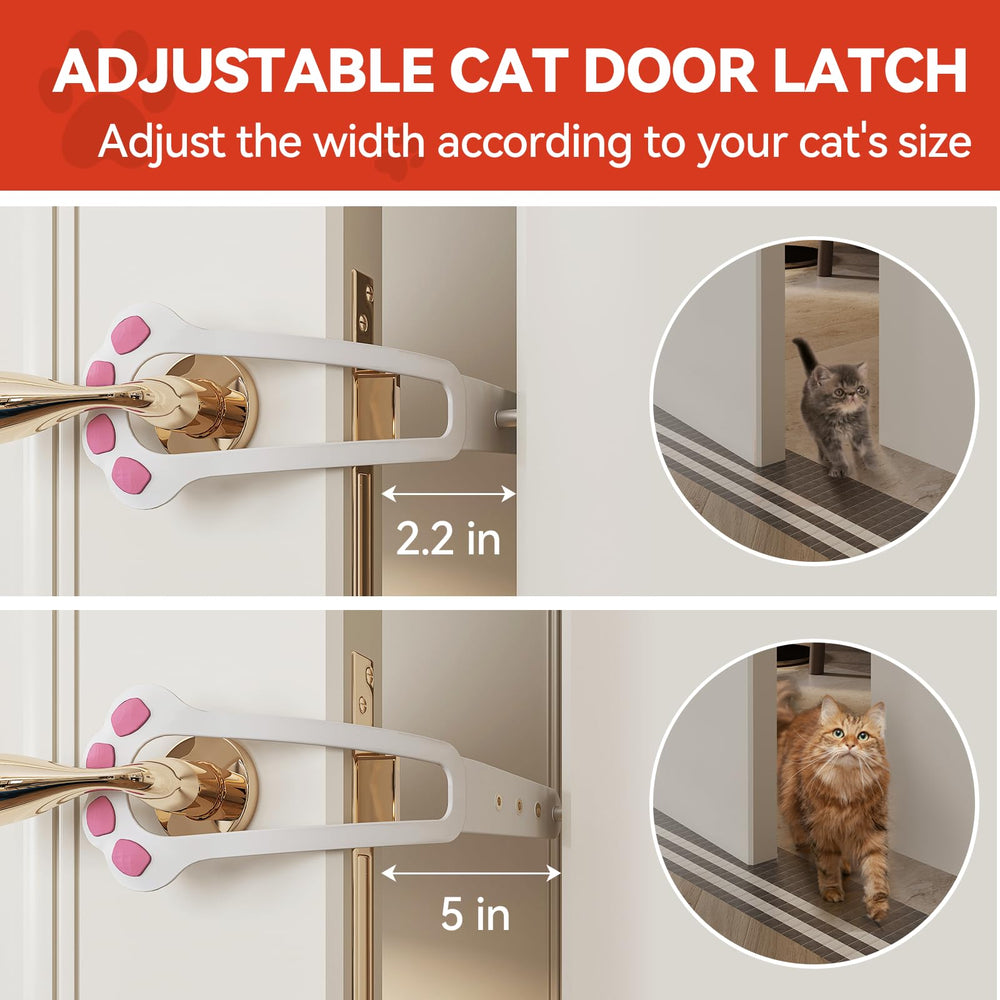 TGIOW cat door latch in action keeps pets confident entering rooms