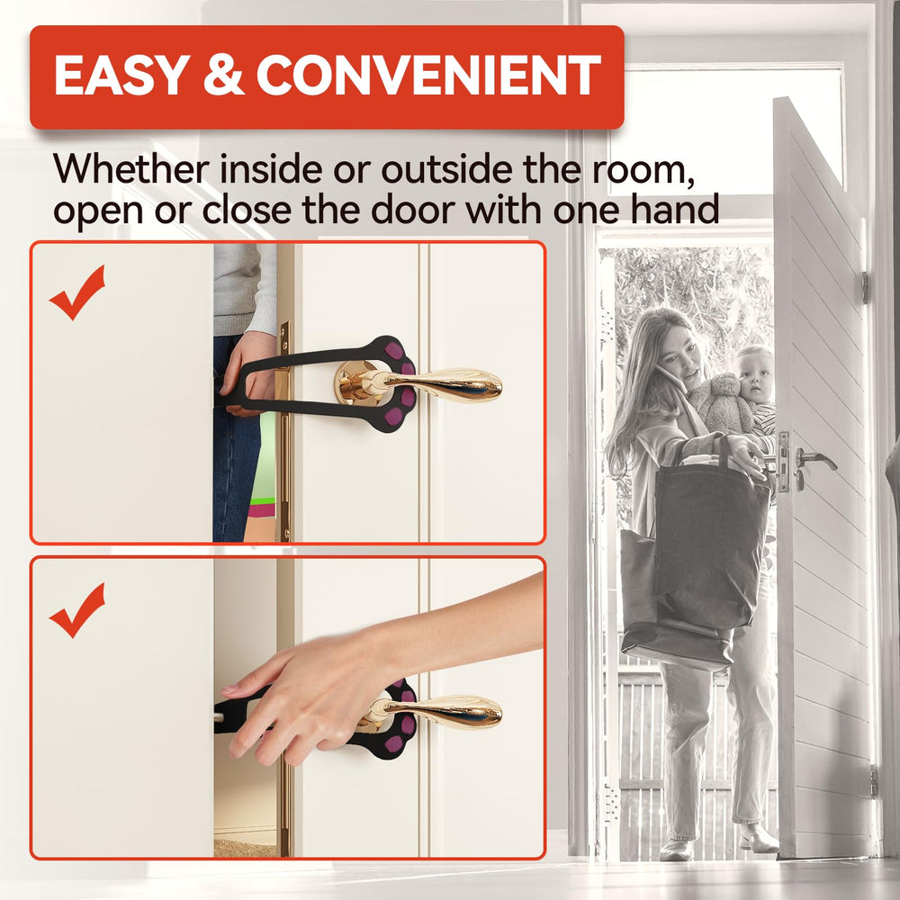 TGIOW cat door latch installation shows screwdriver-free door frame setup.