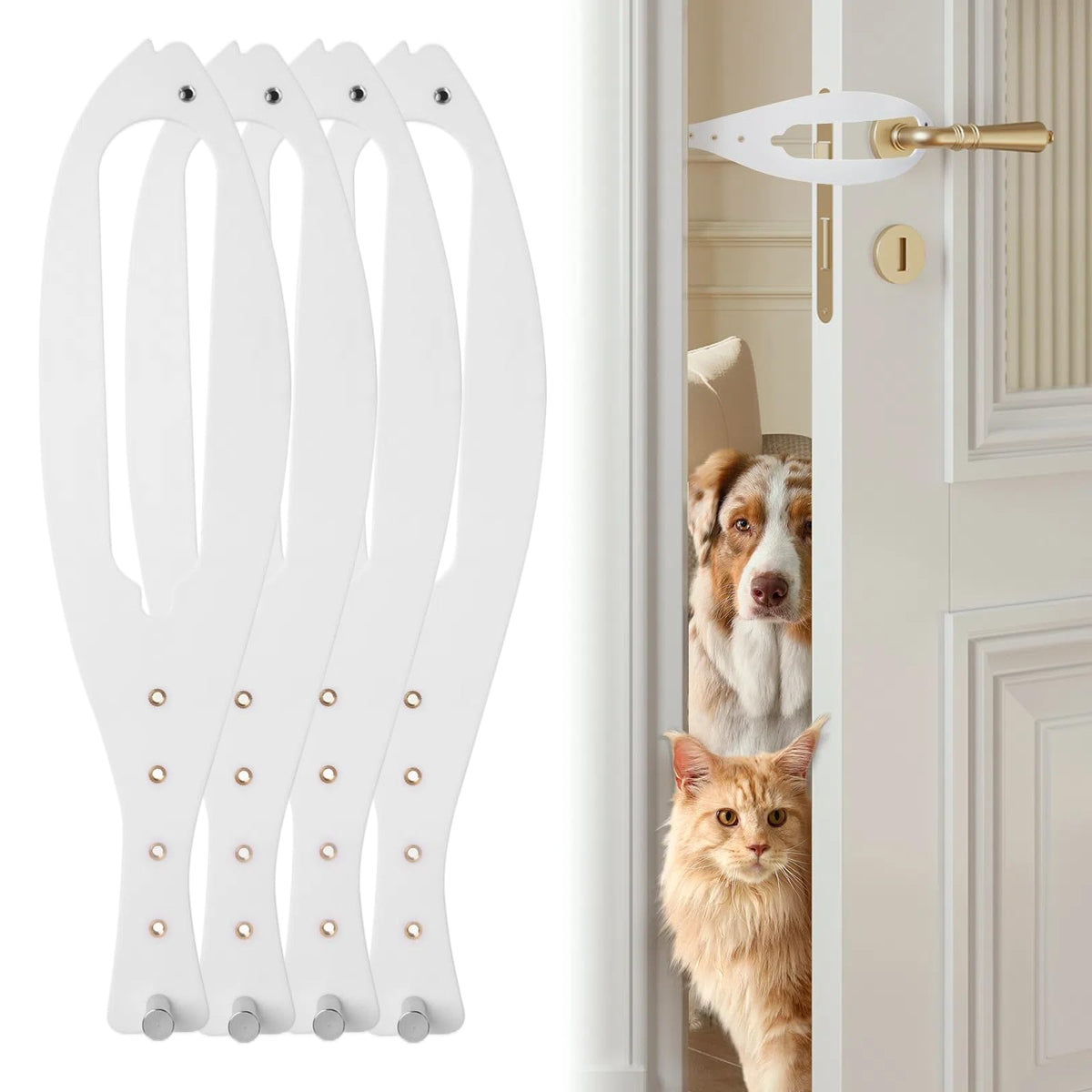 TGIOW cerradura-puerta-gato-ajustable, facilita control de entrada felina