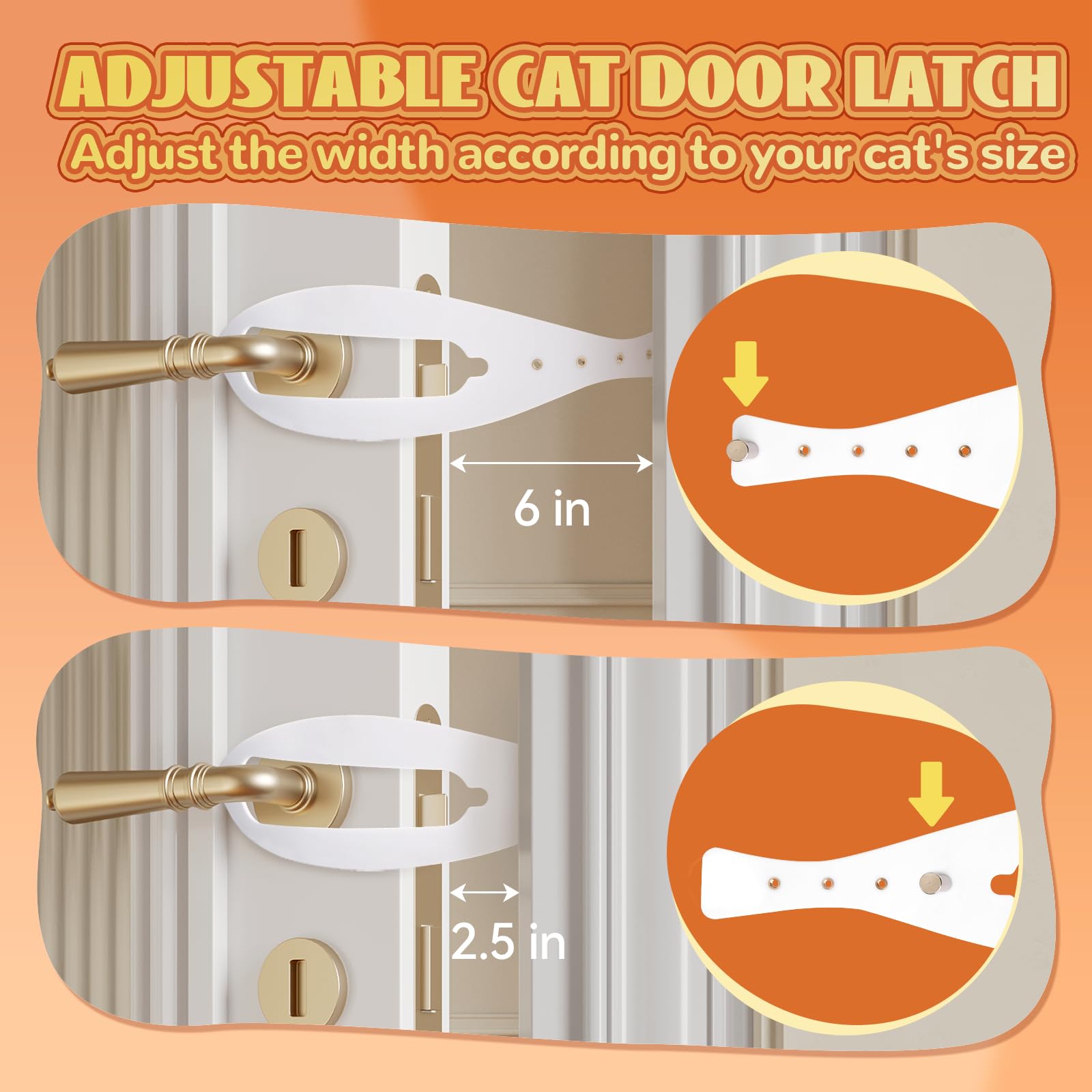 TGIOW correa-ajustable-acero-inoxidable-puerta-gato, durabilidad y ajuste