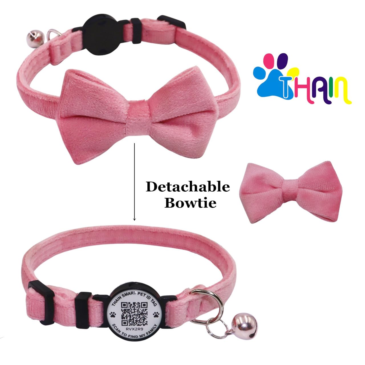 THAIN detachable bowtie collar offers removable style