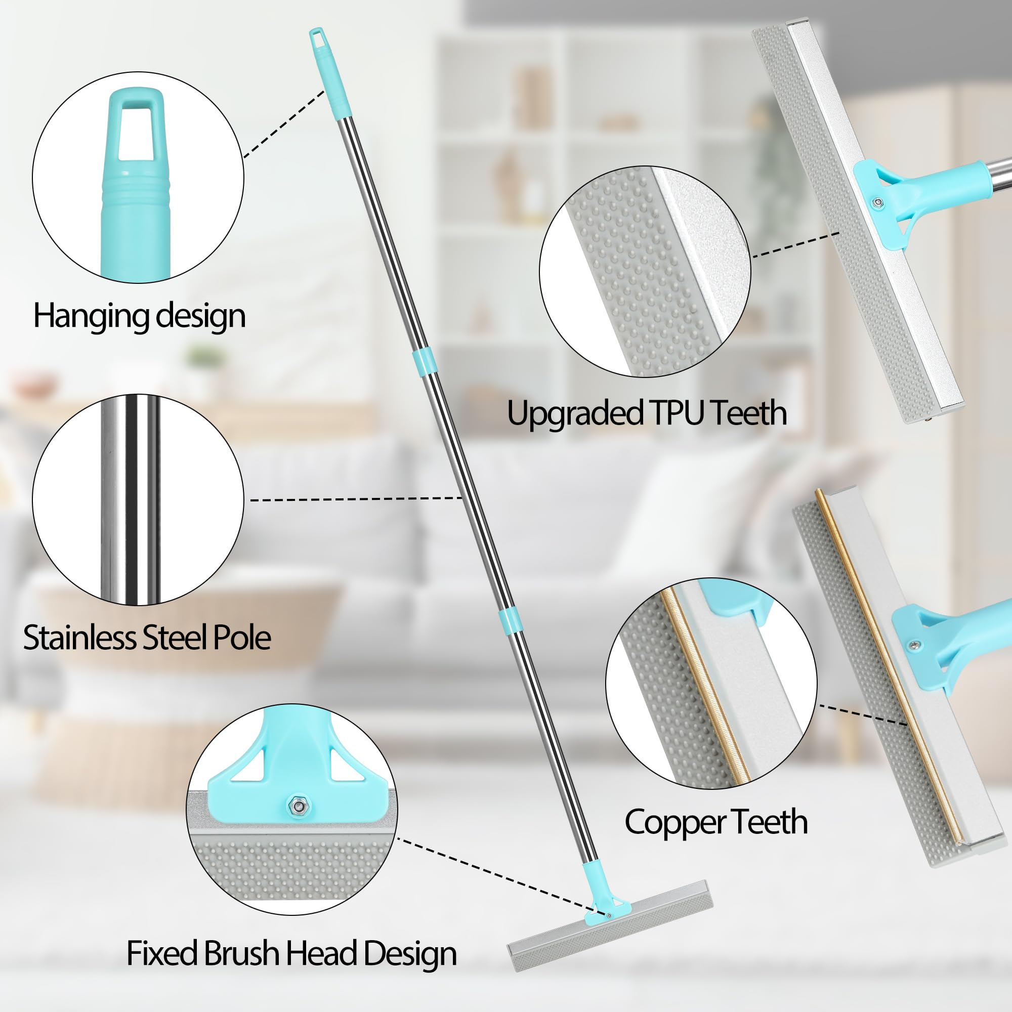 Thalomely carpet rake assembly steps for easy setup