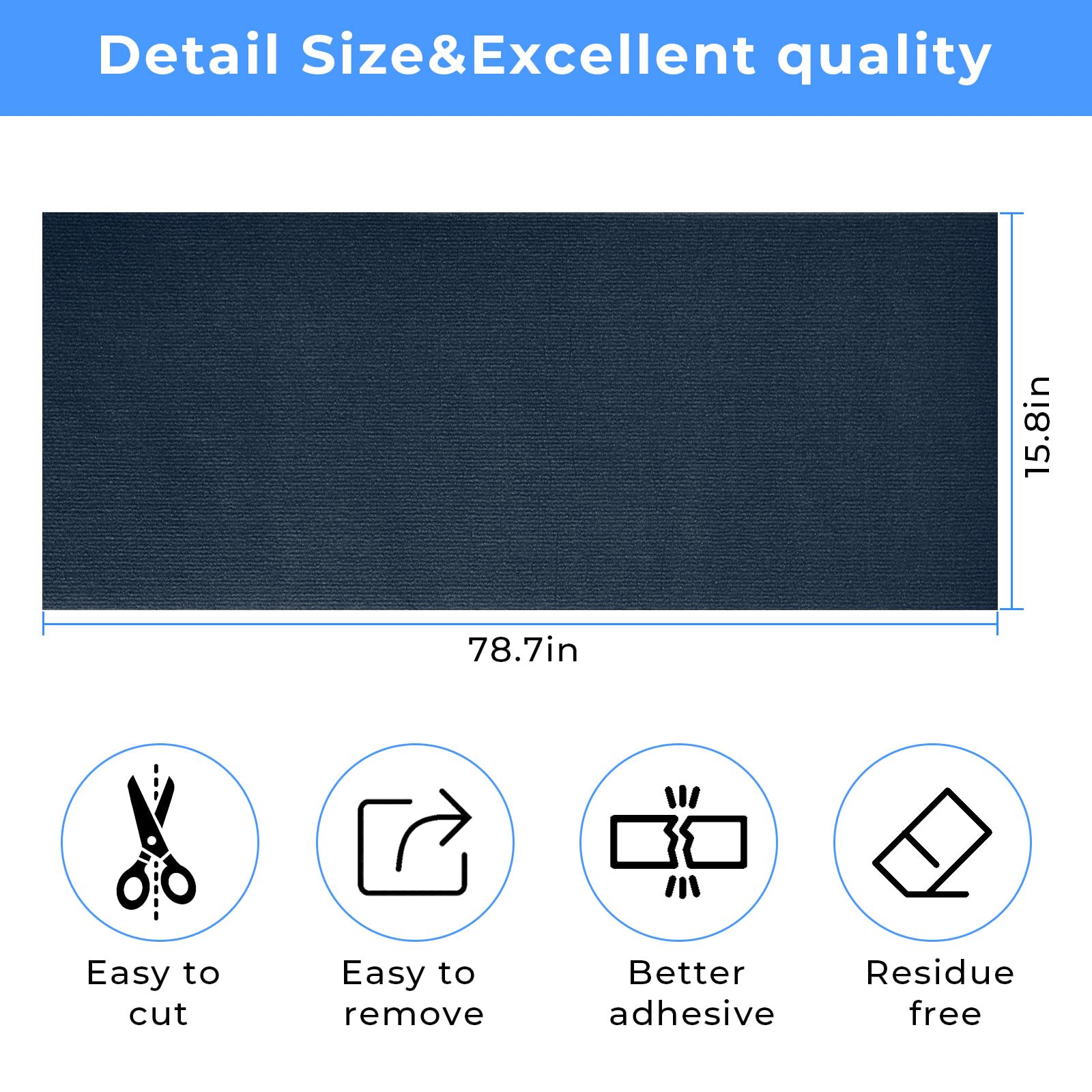 THAMIAO cat scratch mat with adhesive backing secures to wood or glass.