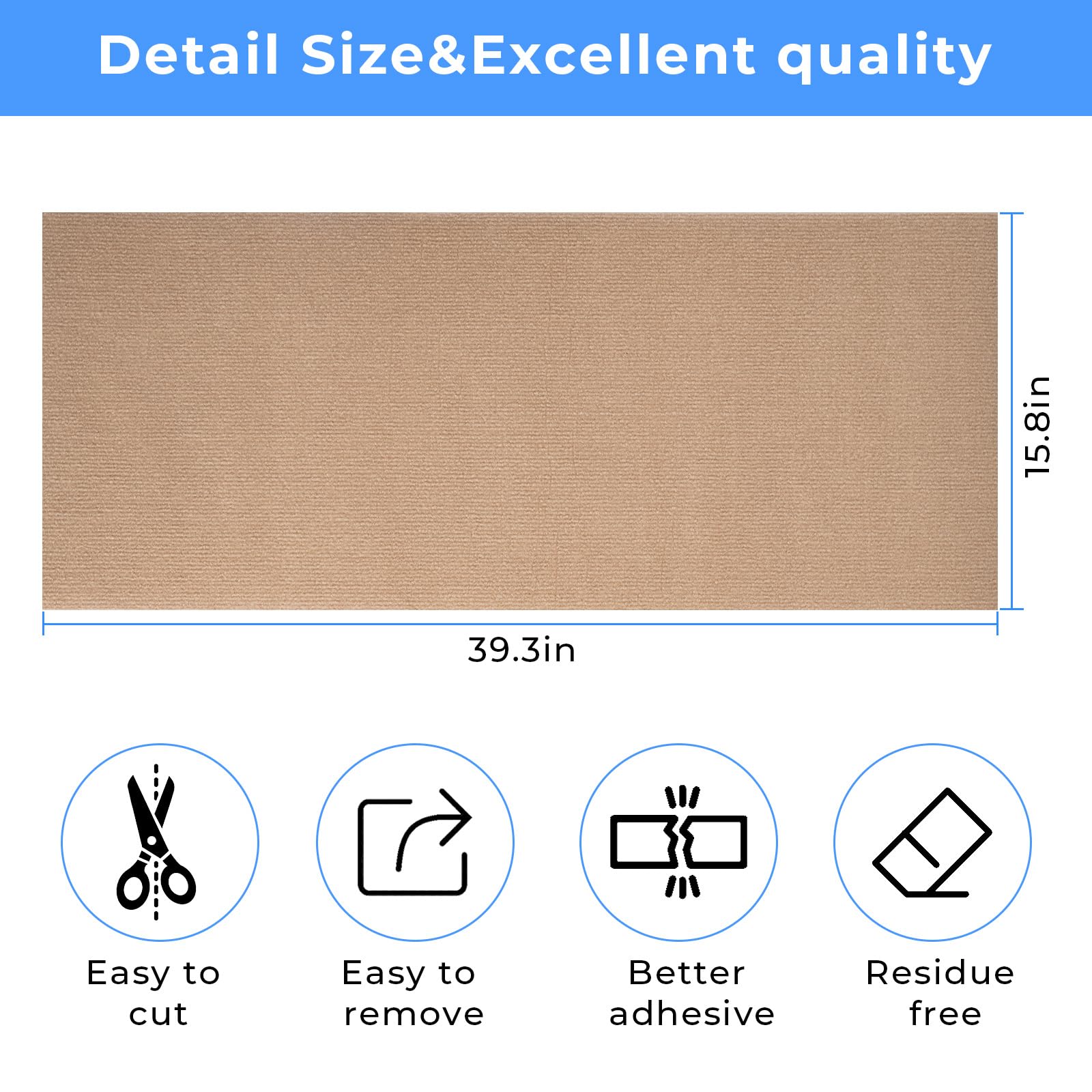 THAMIAO cat scratch mat cut to fit demonstrates customizable shaping for unique rooms