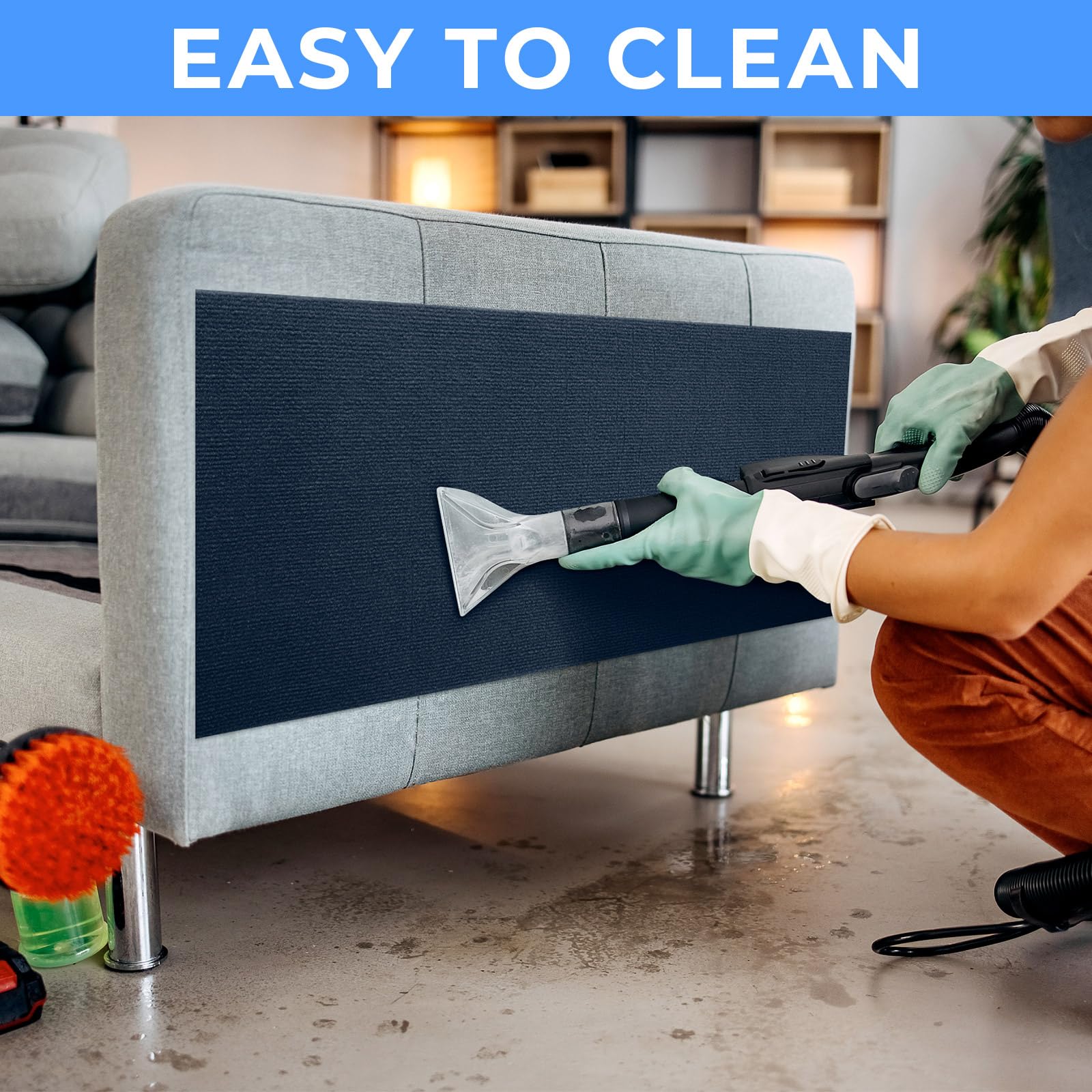 THAMIAO cat scratch mat easy to install and reusable.