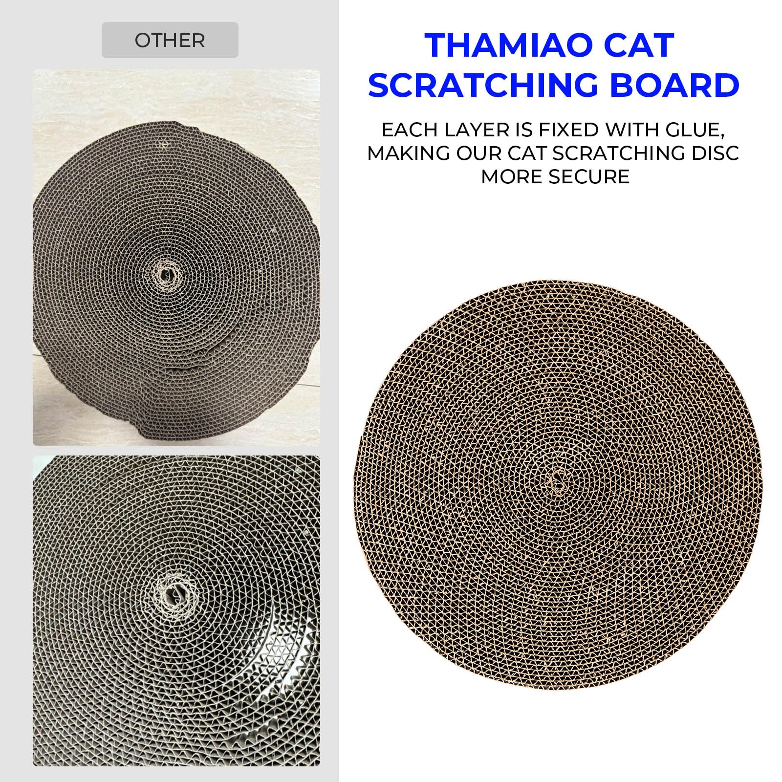 THAMIAO cat scratcher refill, 2-piece pack for ongoing play