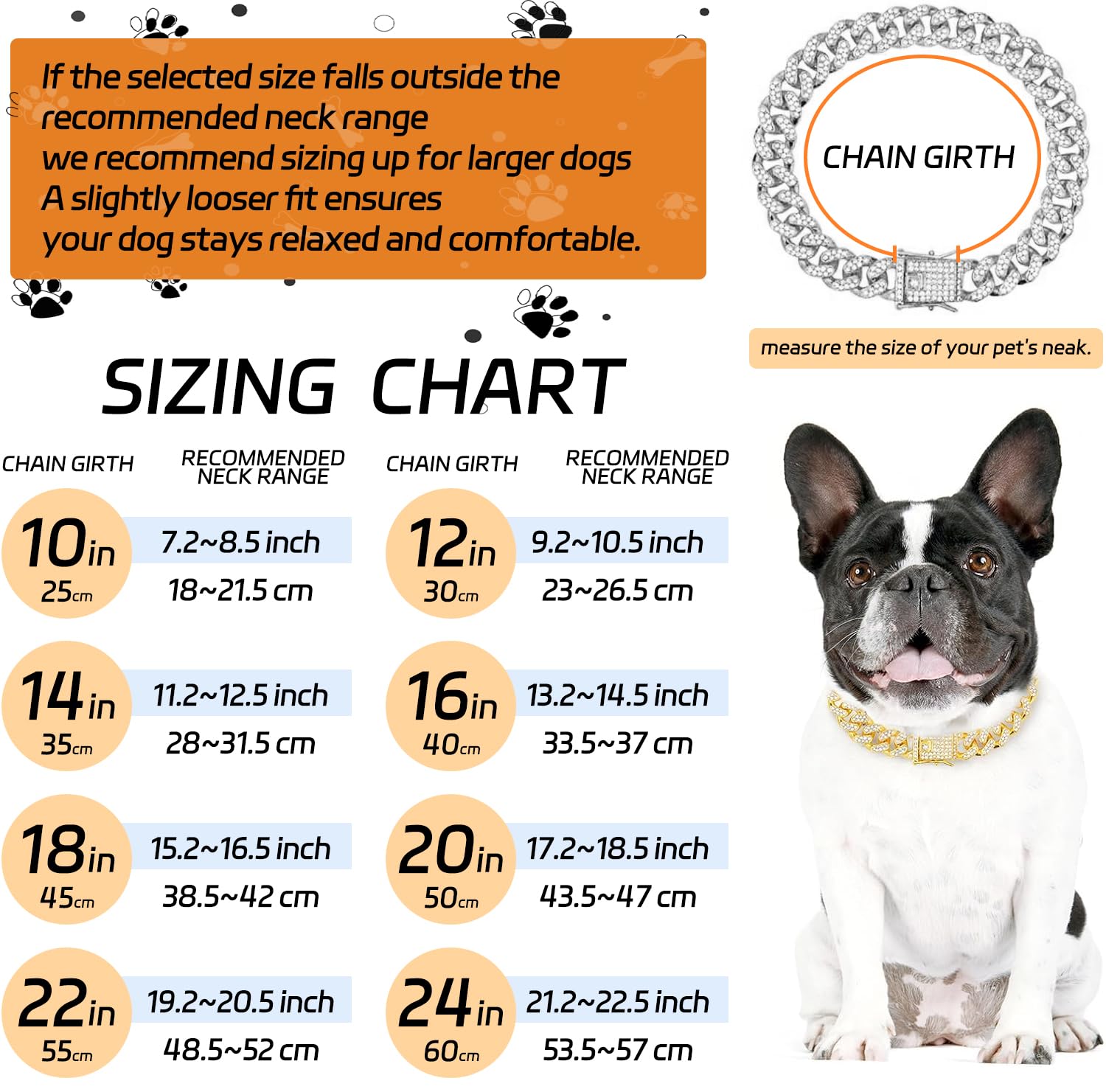 THAMIAO diamond Cuban-link collar closeup showing sparkling zirconia decoration