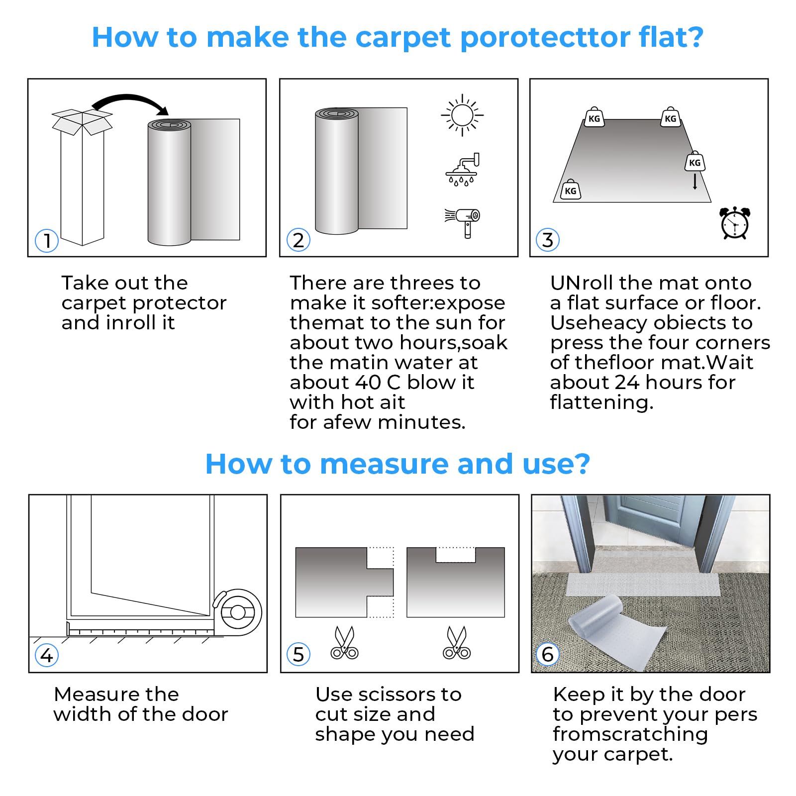 THAMIAO living room protector kit showing flexible carpet coverage