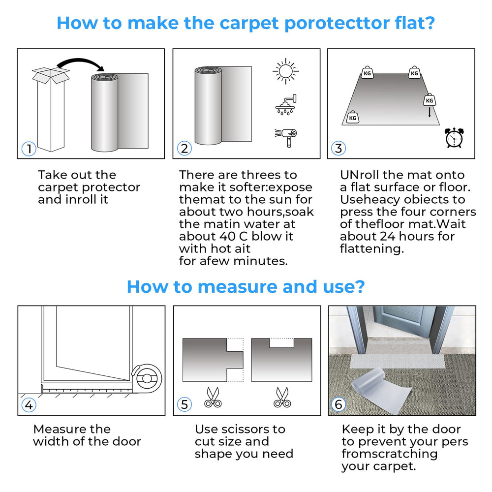 THAMIAO living room protector kit showing flexible carpet coverage