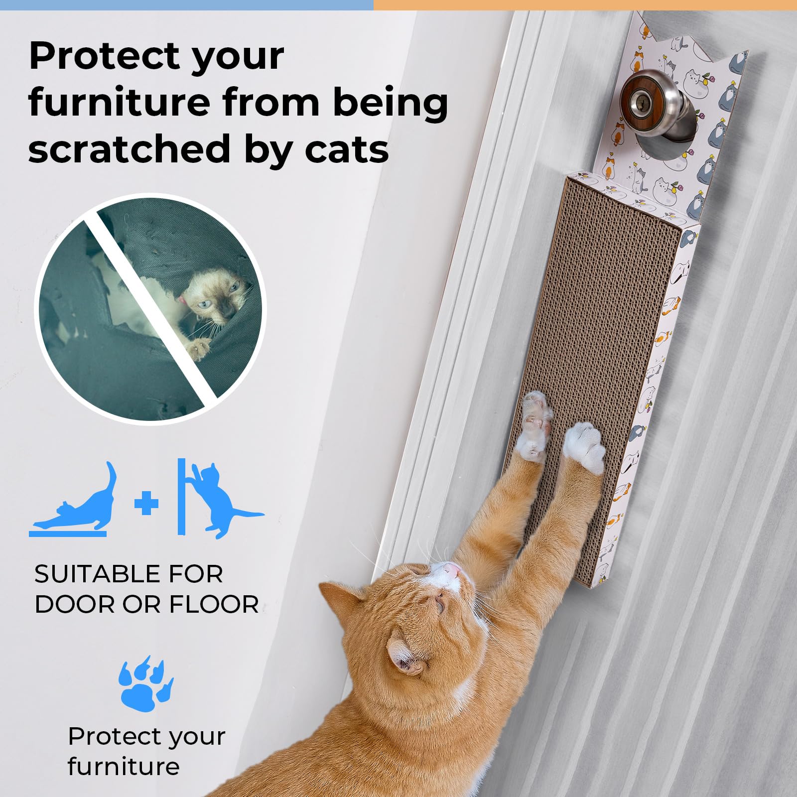THAMIAO durable bark-like surface encourages healthy scratching habits