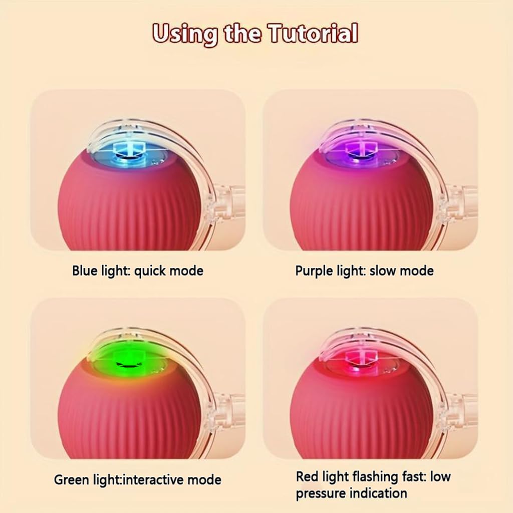 The 3rd-gen interactive cat ball on-carpet view demonstrates smooth mobility.