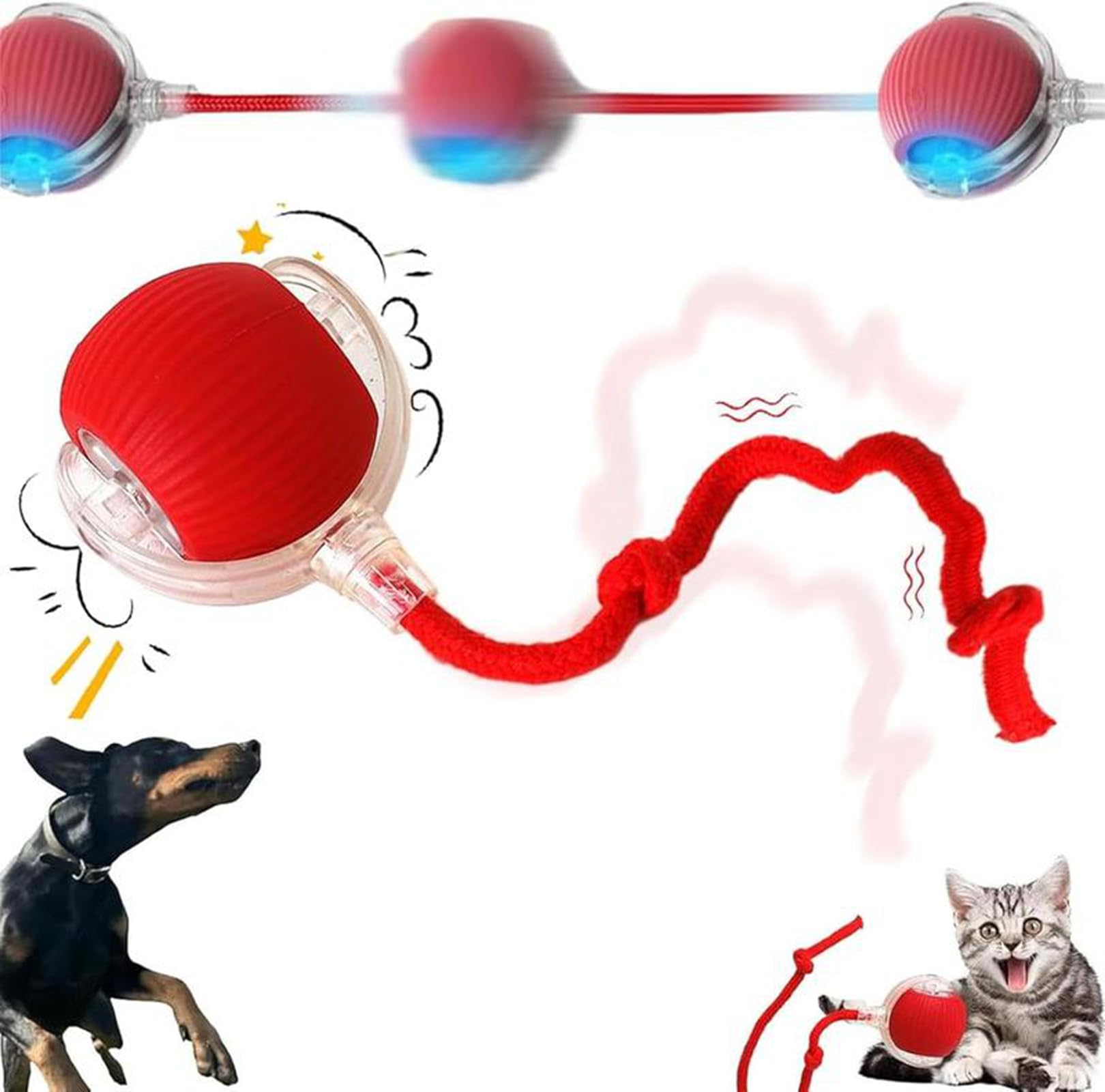 The 3rd-gen interactive cat ball silicone-surface close-up shows skin-friendly, gentle play.