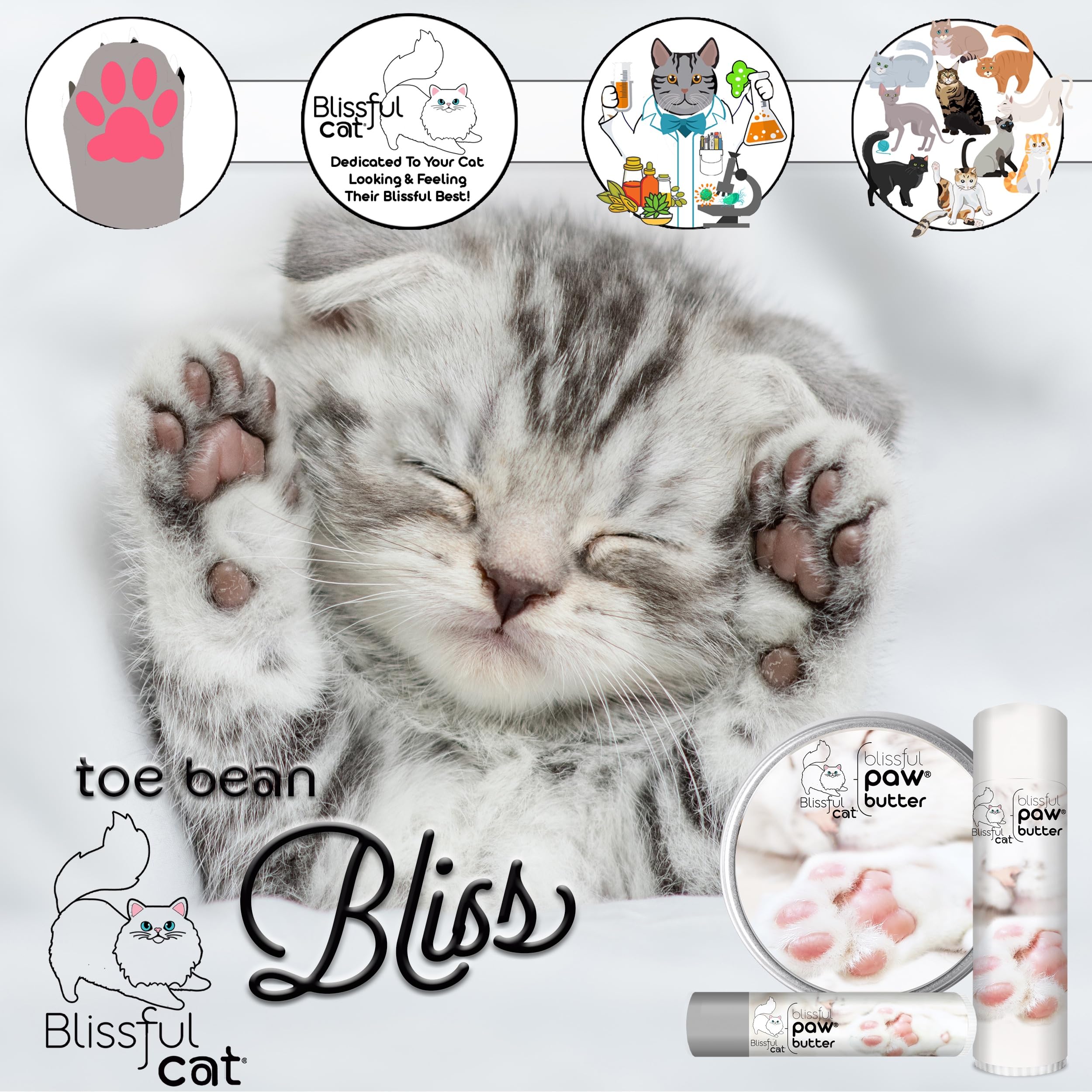 The Blissful Cat Paw Butter lick-safe texture for worry-free use.