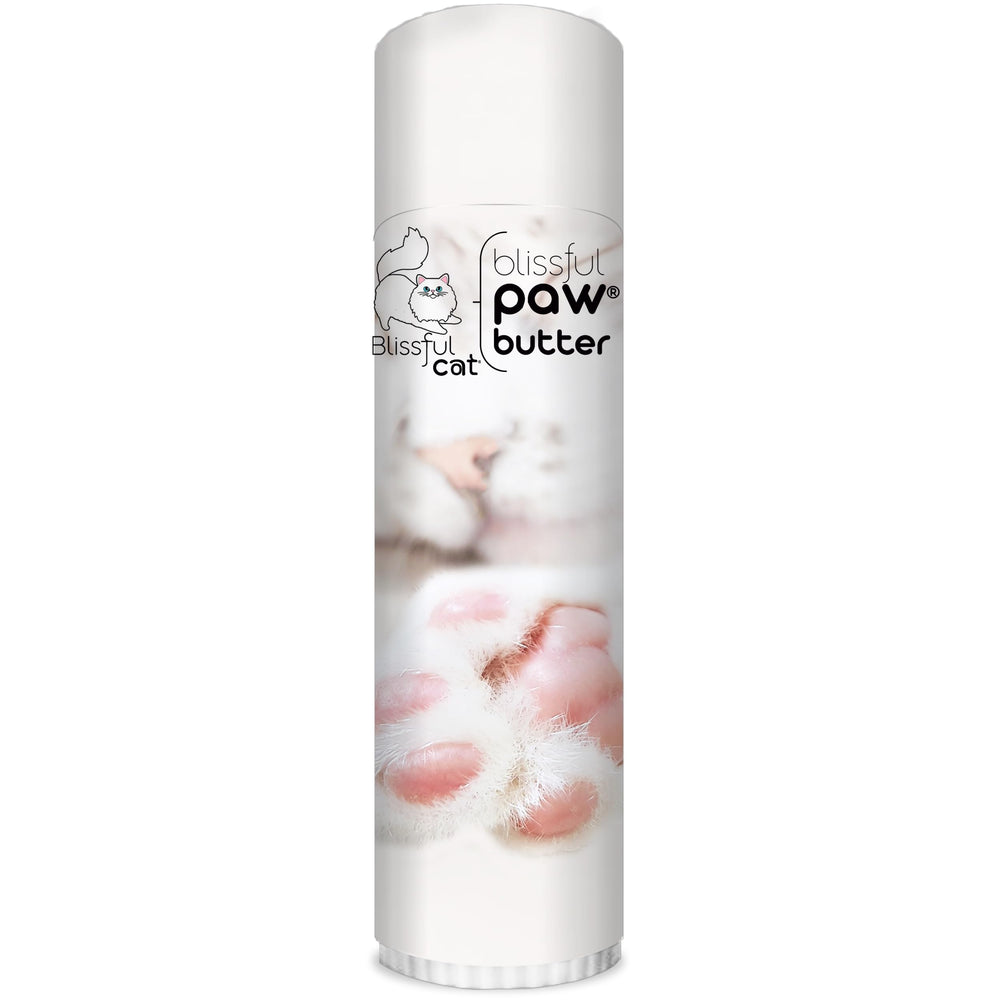 The Blissful Cat Paw Butter paw pads closeup showing moisturized relief.