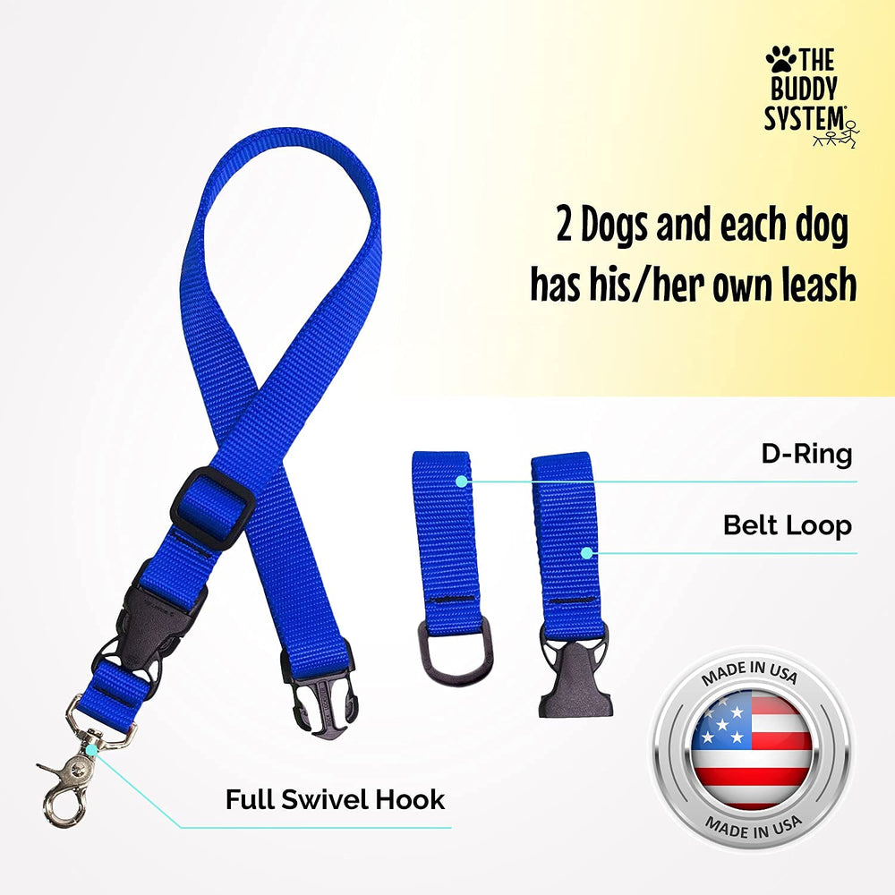 The Buddy System dog leash conversion hand-held view for tangle-free walking