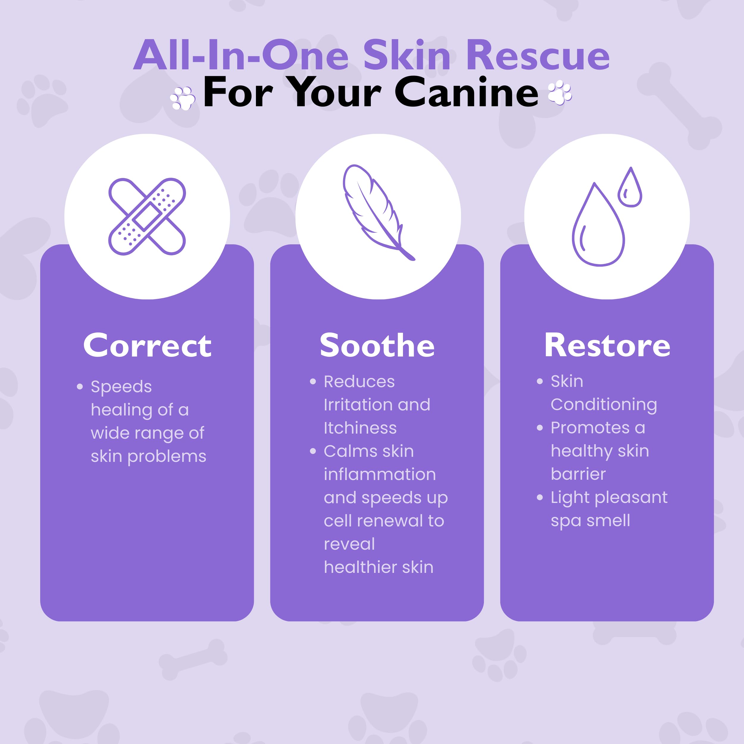 The Canine Project Vital Skin Therapy Spray being held for on-the-go use