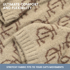 The Cat Ladies monogram cat sweater monogram detail highlights stylish design