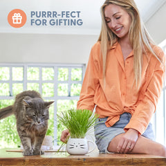 The Cat Ladies organic soil disk for effortless germination and root support.