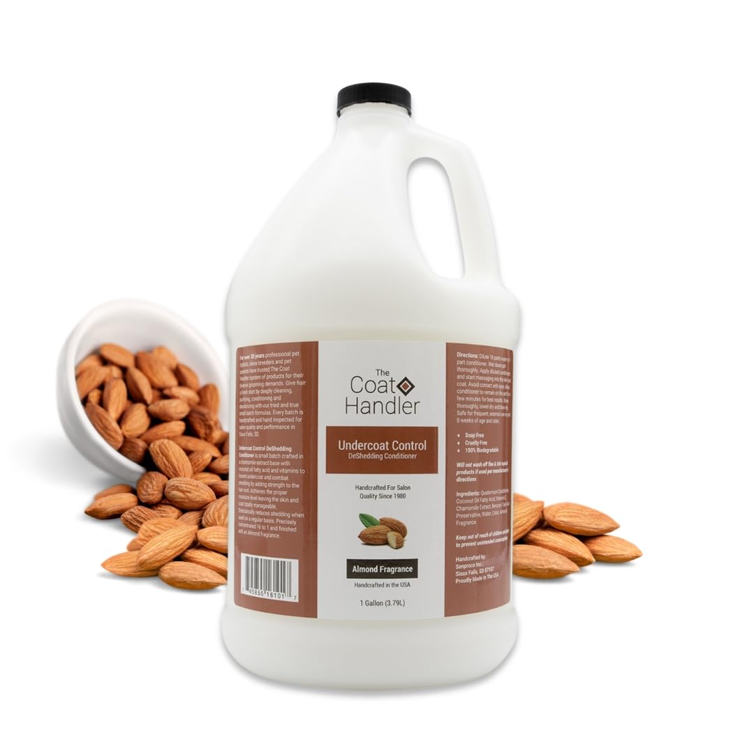 The Coat Handler bottle pouring undercoat conditioner for shedding reduction