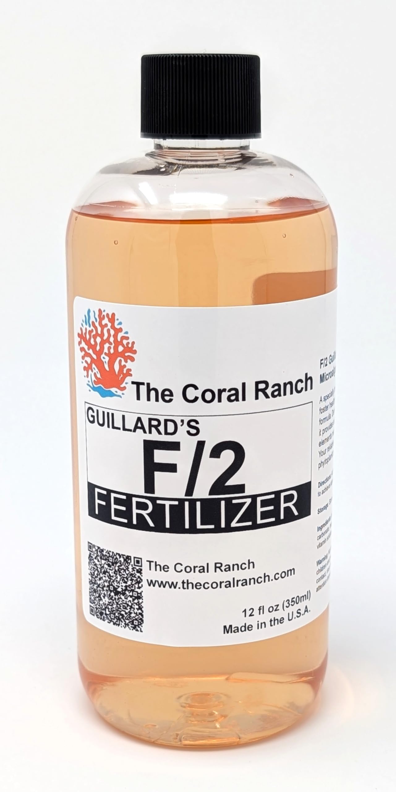 The Coral Ranch Guillard's F2 formula bottle for reef-tank phytoplankton enrichment
