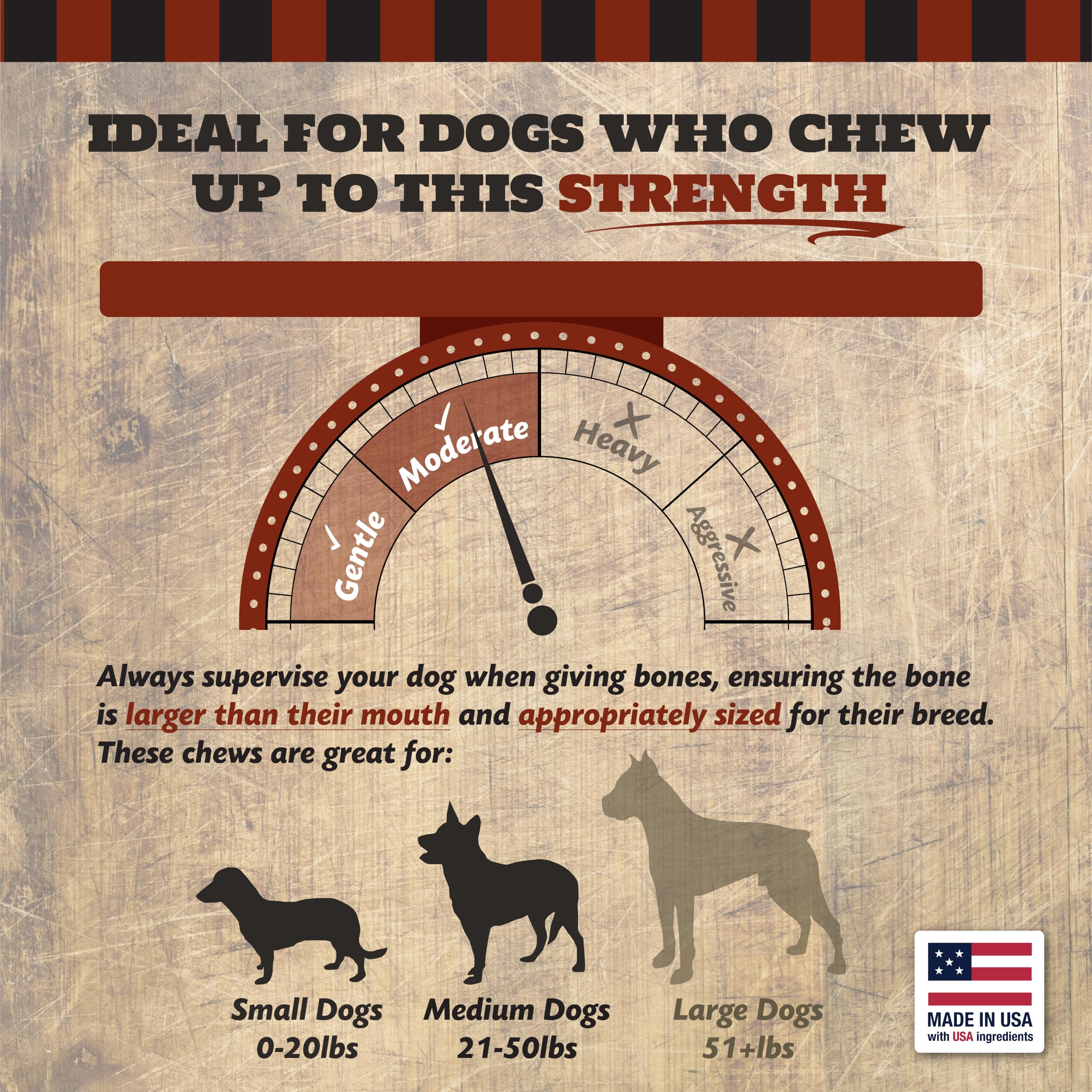 The Country Butcher 7-inch rib dog bones 12-count box offers a ready chew supply.
