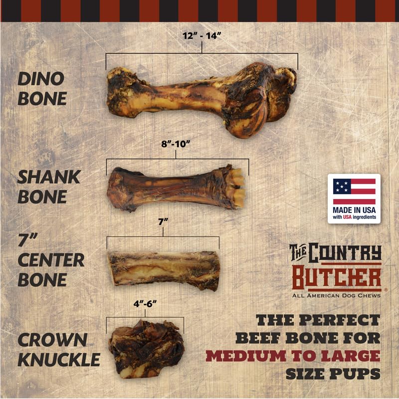 The Country Butcher 4 inch bone for medium dogs delivering tasty, safe entertainment
