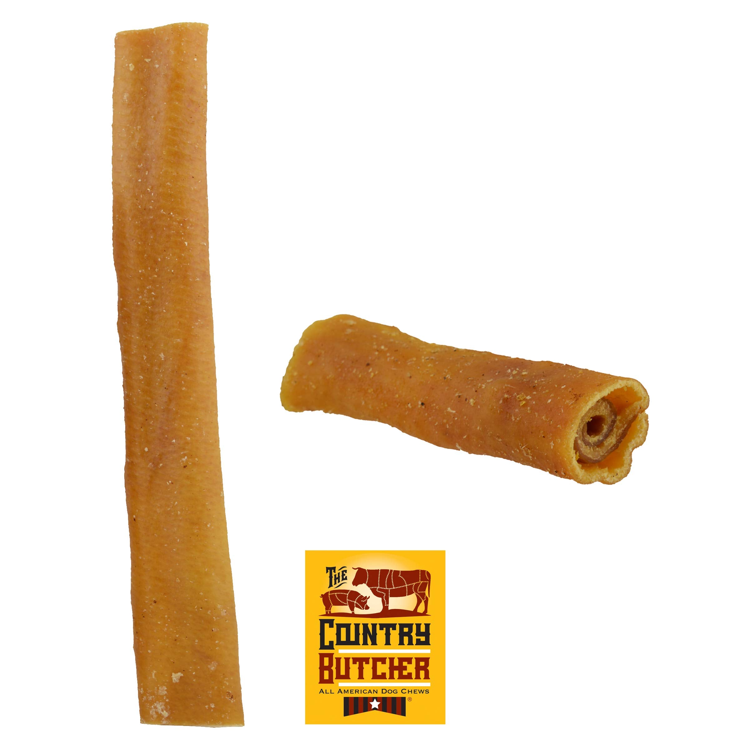 THE COUNTRY BUTCHER pork roll dog chew 10in for large breeds—long-lasting chewing entertainment.