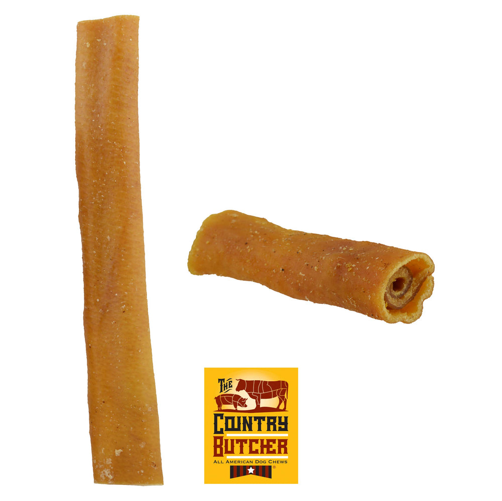 THE COUNTRY BUTCHER pork roll dog chew 10in for large breeds—long-lasting chewing entertainment.