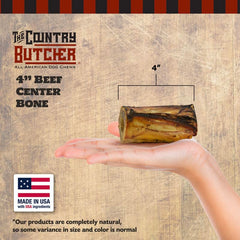 The Country Butcher USA-made beef marrow bone highlight durable chew for medium dogs