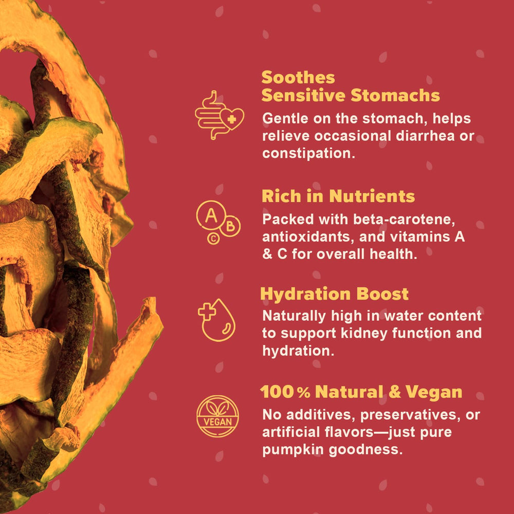 The Daily Good Pumpkin Chips serve as a low-calorie training reward.