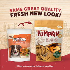 The Daily Good Pumpkin Chips crunchy bites for dogs promote enjoyable texture.