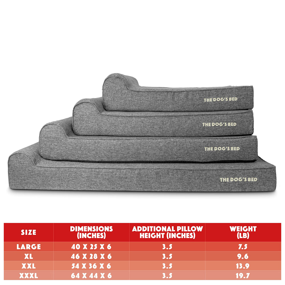 The Dog's Bed high-density base foam provides stable support during naps.