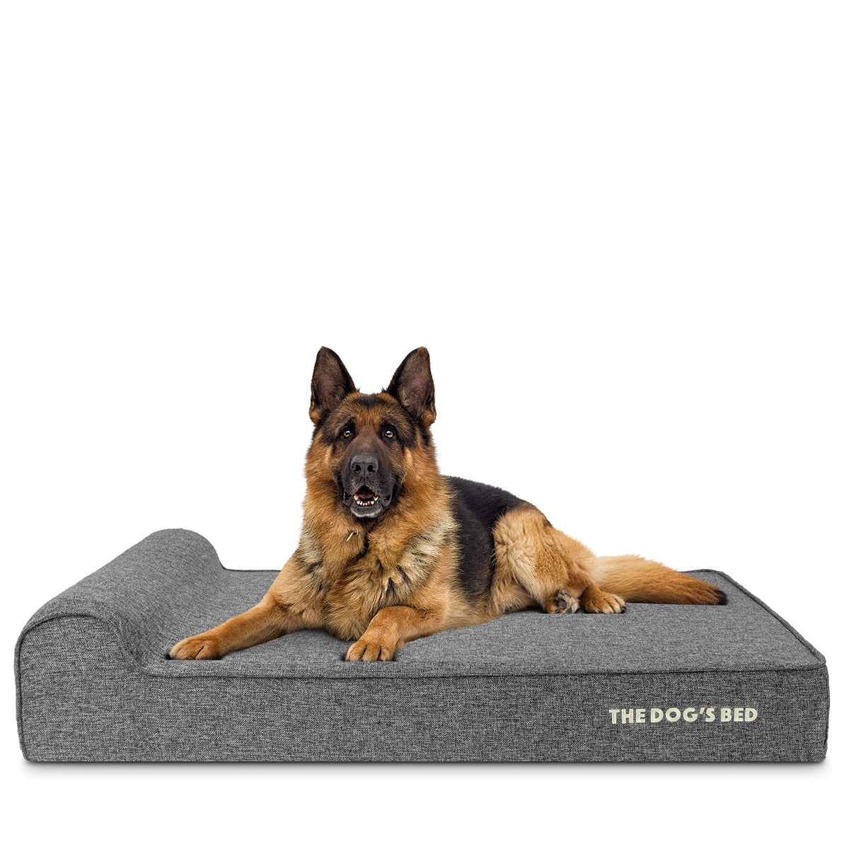 The Dog's Bed orthopedic headrest XL offers joint-supporting comfort for large dogs.