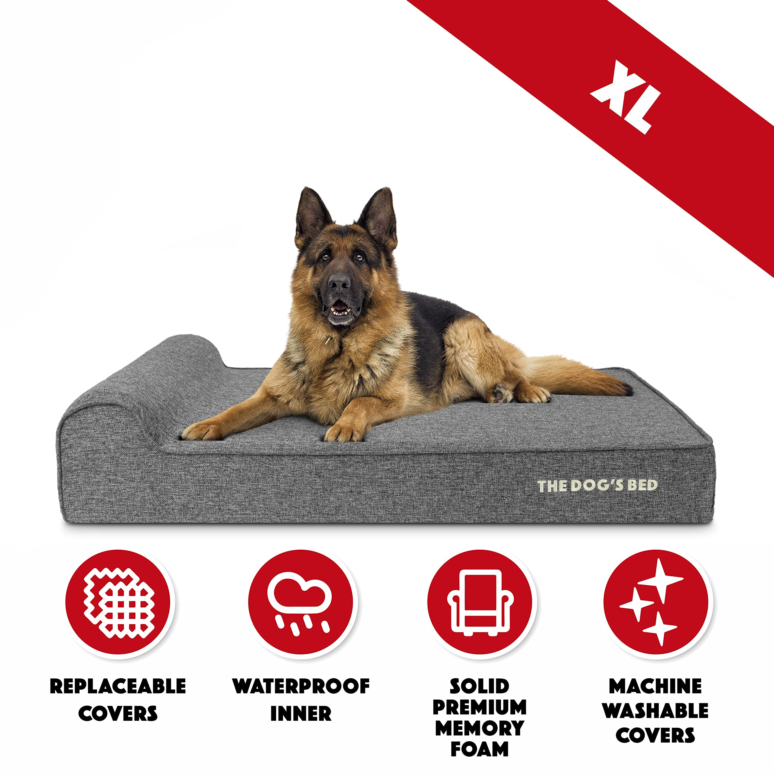 The Dog's Bed removable washable cover makes cleaning quick and simple.