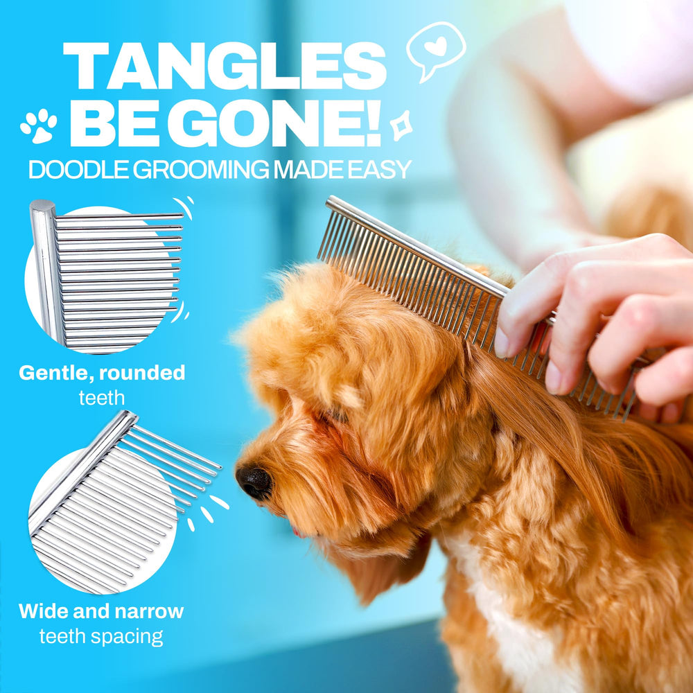 The Doodle Brush large stainless steel doodle comb detangling curly coats
