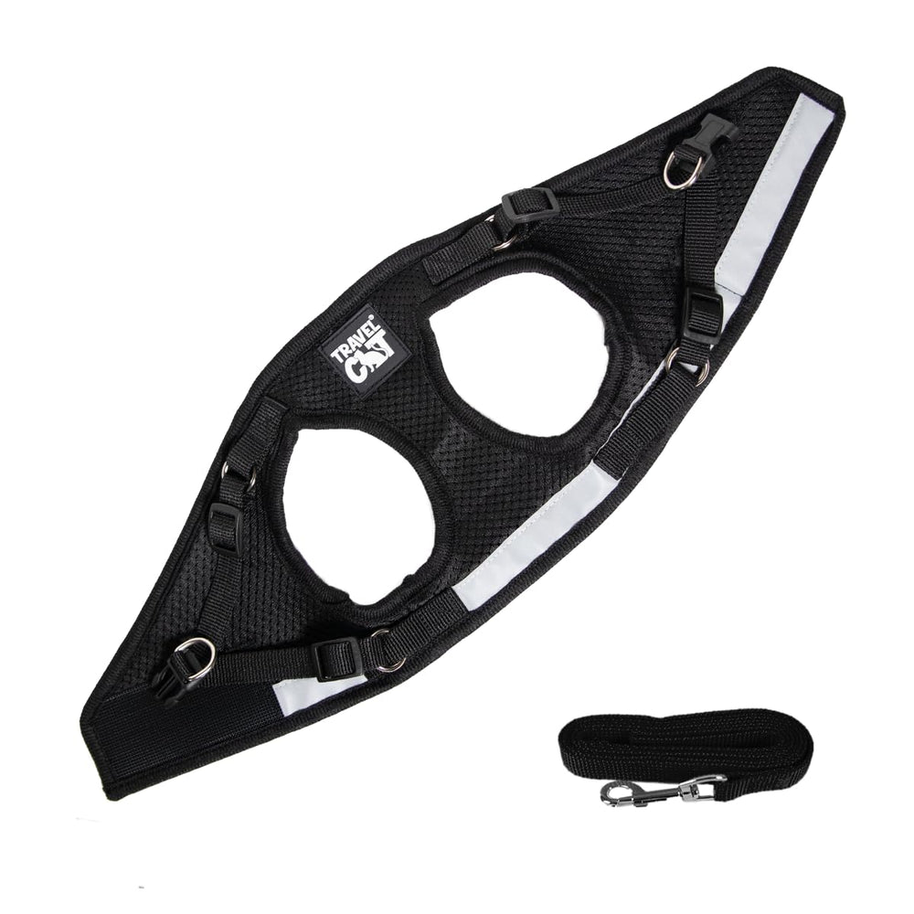 Breathable mesh of The Fat Cat harness keeps cats cool on walks