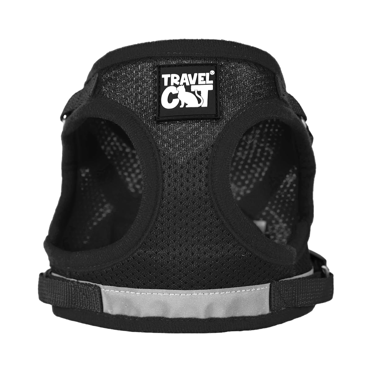 Reflective strips on The Fat Cat harness boost visibility in low light conditions