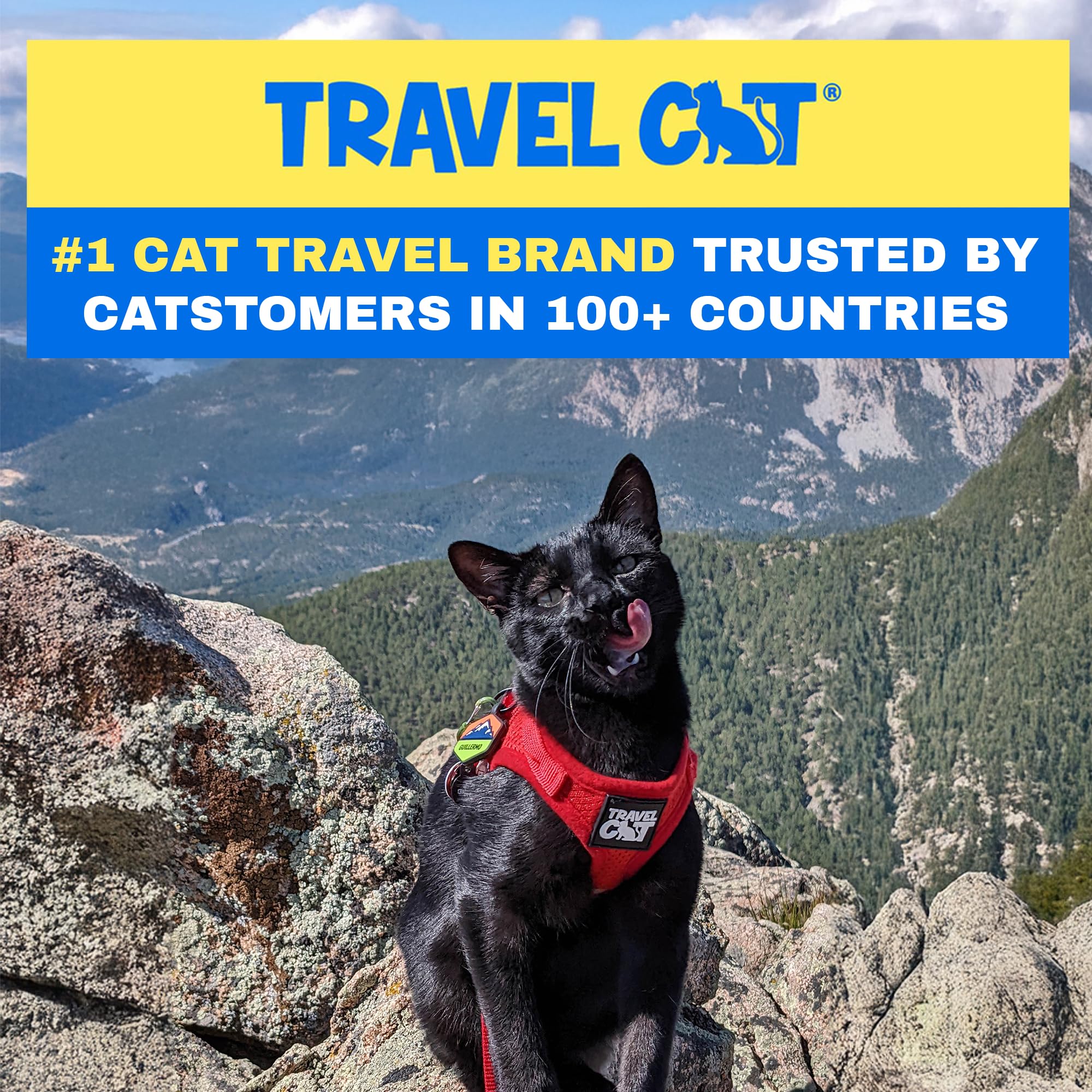 The Fat Cat Travel Cat Leash with 360 swivel clip for smooth movement.