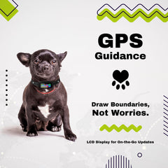 The Good pet company waterproof LCD collar display illustrates durable visibility during outdoor adventures.