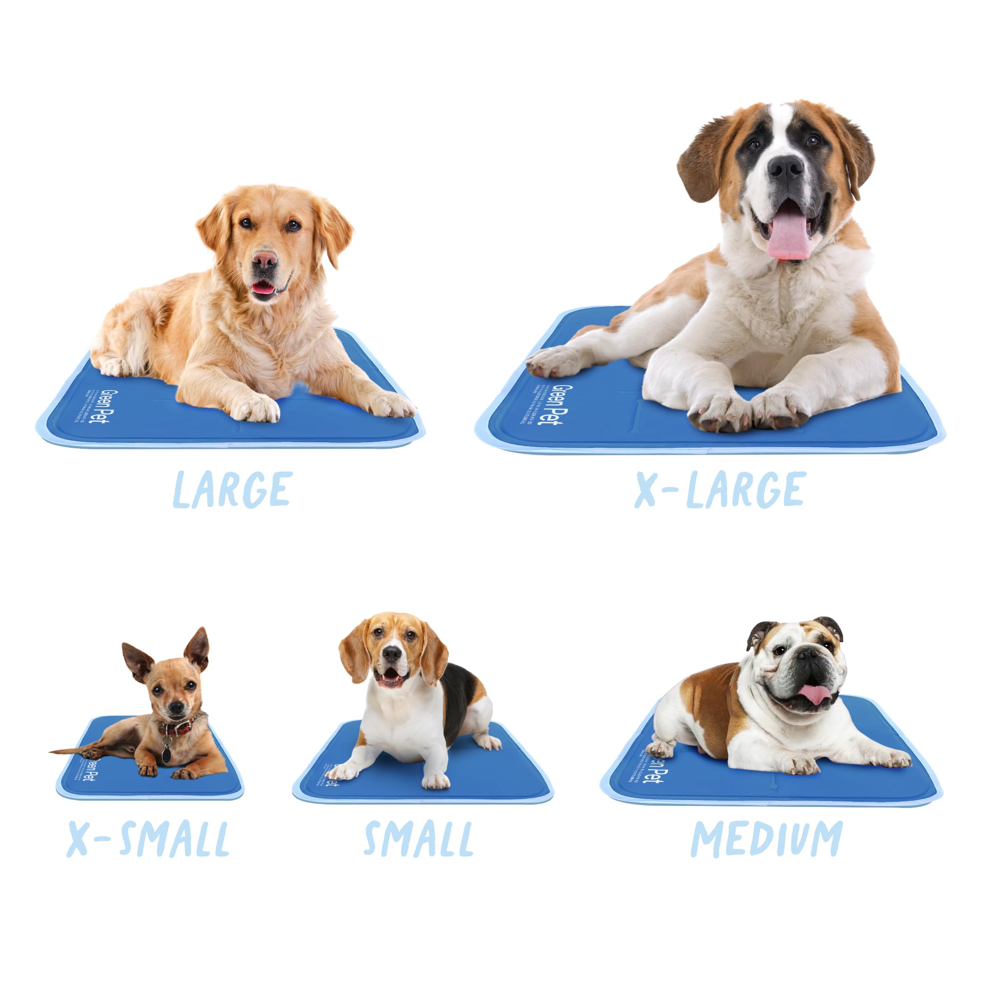 The Green Pet Shop Cool Pet Pad blue color complements any space