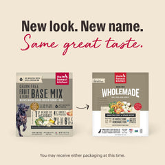 The Honest Kitchen Wholemade base mix with scoop illustrates easy portioning for meals.