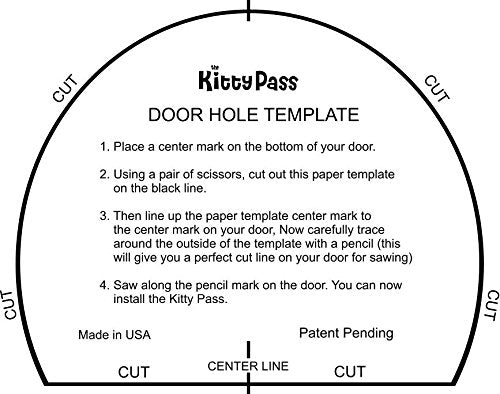 The Kitty Pass installation template and toolset guide precise cuts for a perfect fit.