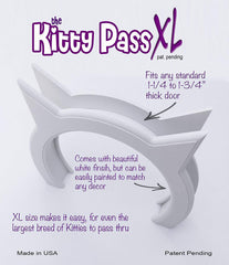 The Kitty Pass XL finished semi-gloss white appearance blends with home decor.