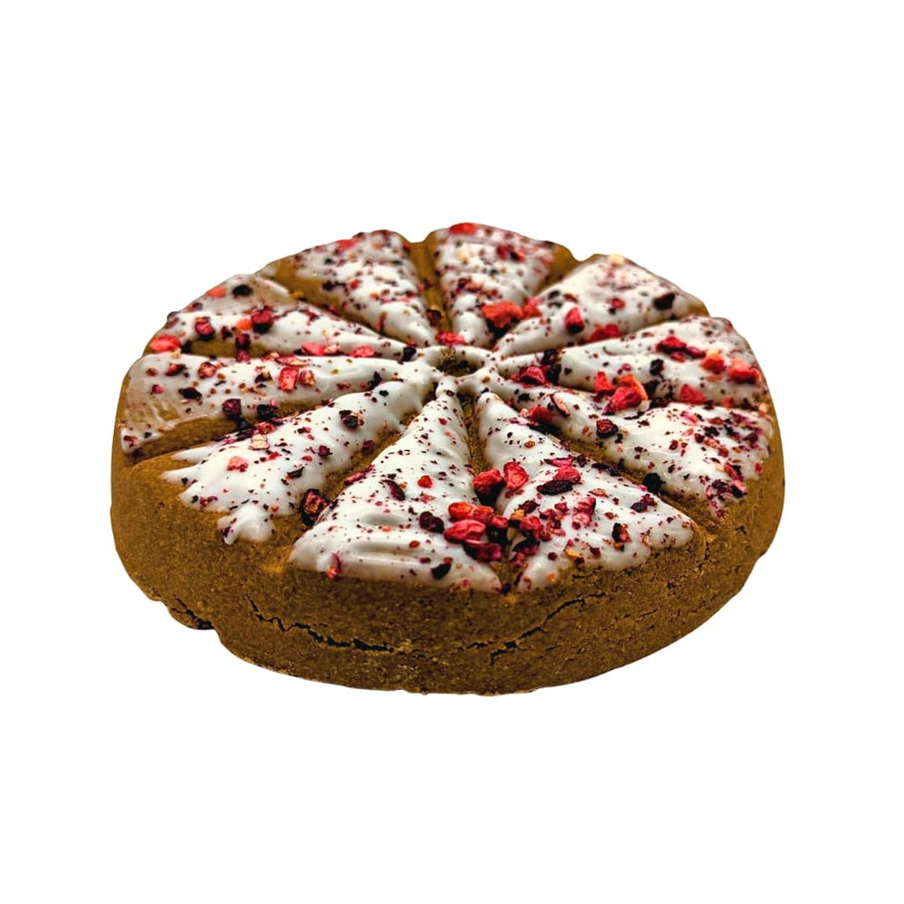 The Lazy Dog Pup-Pie brand label showcases USA-made commitment