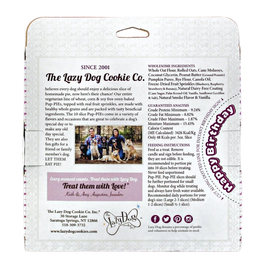 The Lazy Dog Pup-Pie ingredient-closeup highlights wholesome oats and pumpkin